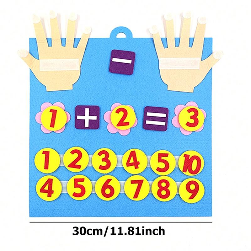 Puzzle Felt Early Education Toys Palm/Pencil Digital Learning Board Addition Subtraction Training Children Enlightenment TMZ