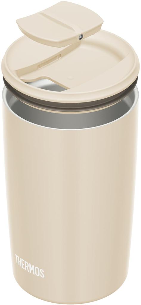 Thermos Vacuum Insulated Tumbler with Lid Dishwasher Safe 400ml Beige BE JDP-401