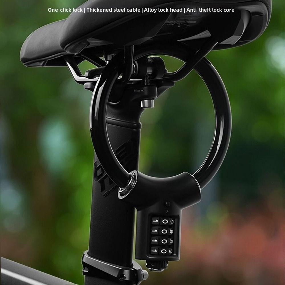 Portable Bike Cable Lock Steel Cable Ring Lock High-strength Bicycle Combination Lock E-Scooter