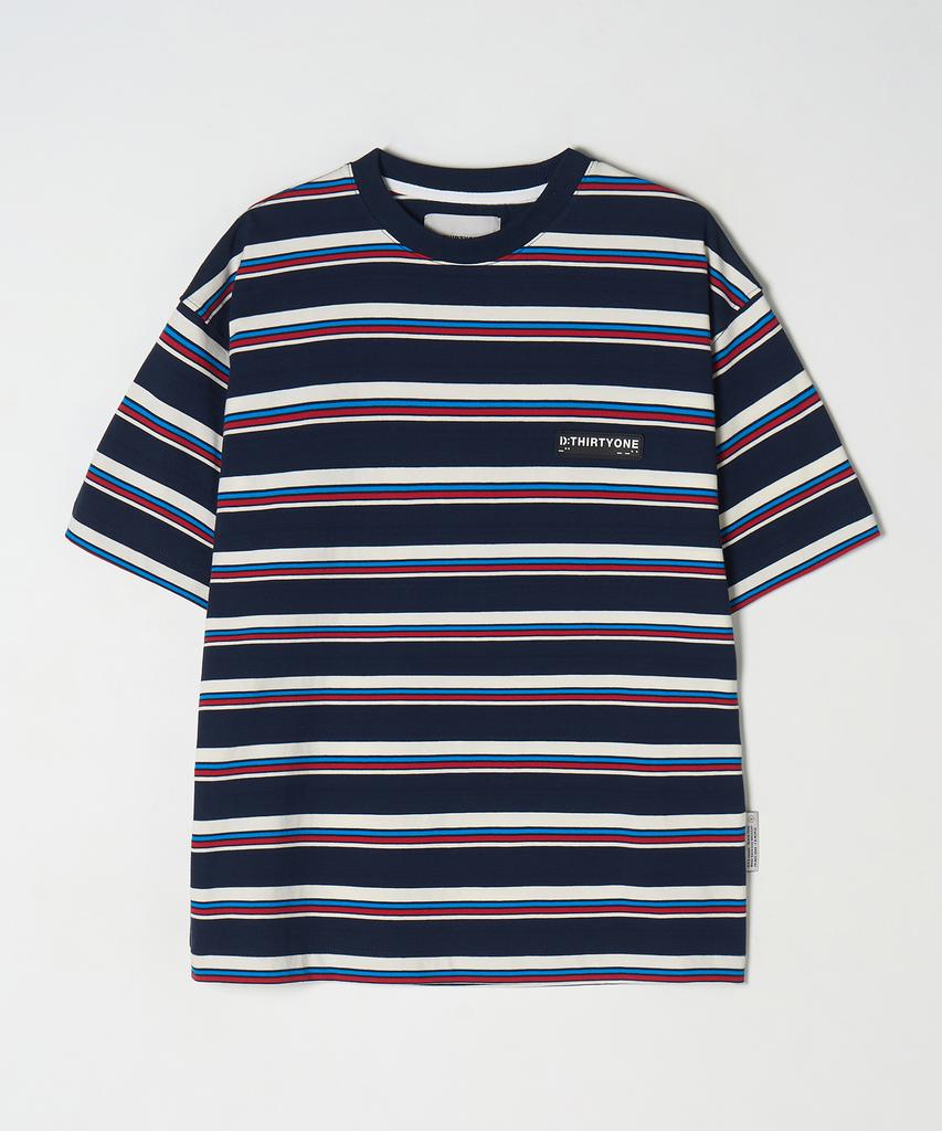 DTHIRTYONE Multi Stripe T-Shirt (Navy)