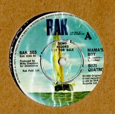 

7inch Record SUZI QUATRO - Mama s Boy RAK303PROMO RAK 1980 UK Rock Used
