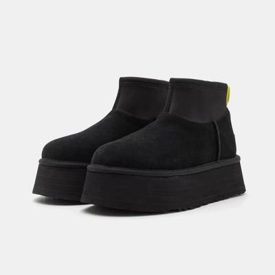New Mini Deep Boots Women's Winter Thick-soled Heightening Fur Integrated Snow Boots Piled Thickened Cotton Shoes Short Boots