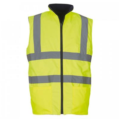 Yoko Unisex Adult Hi-Vis Fleece Reversible Body Warmer