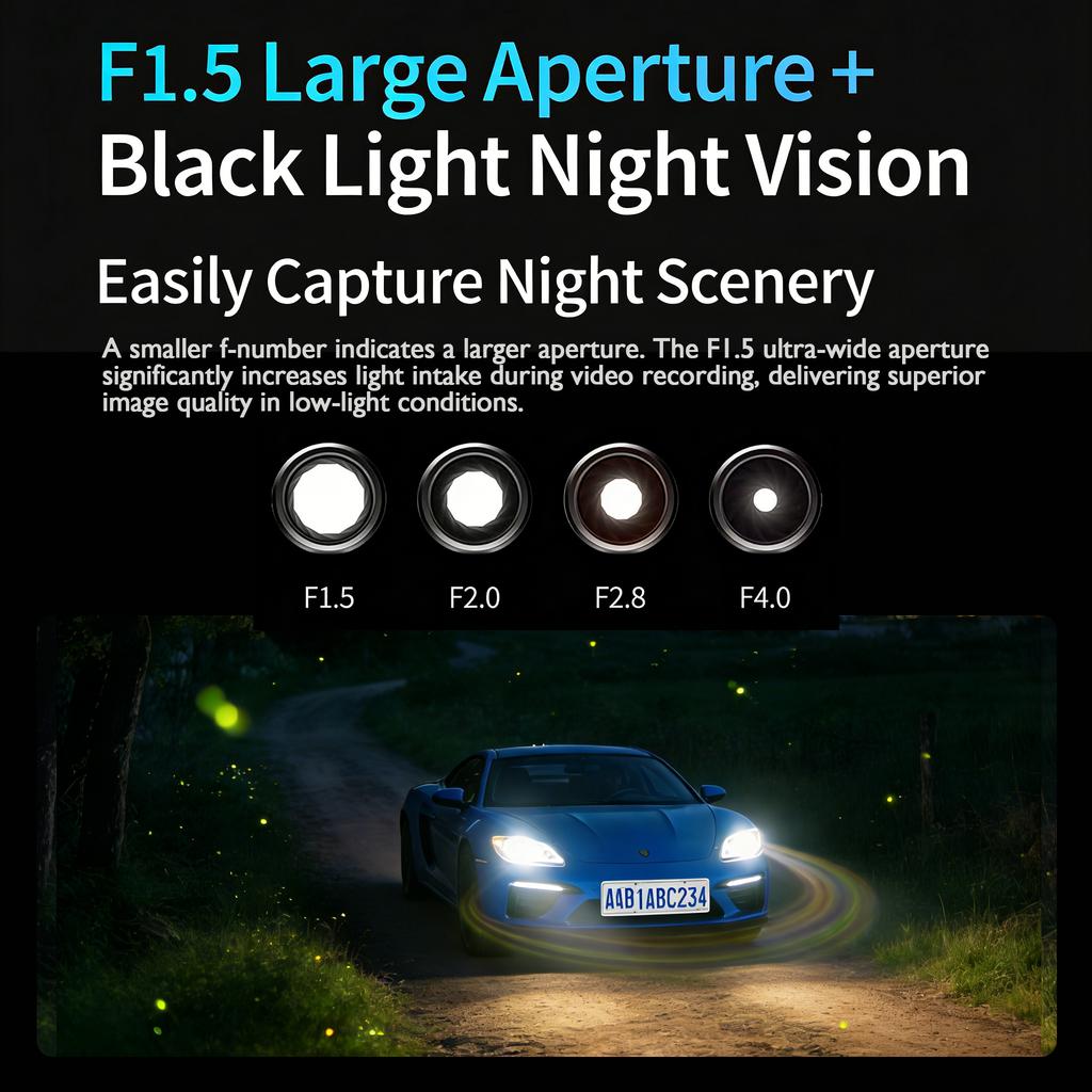 ASF1 Dual Lens 4K WiFi Dash Cam Car DVR Front Rear Night Vision 24H Parking Mini Black Box Vehicle Camera Recorder