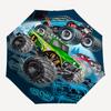 Monster Trucks, Off-Road Adventure Themed Automatic Opening and Closing Umbrella, Compact Travel Umbrella, Lightweight and Portable, Suitabl