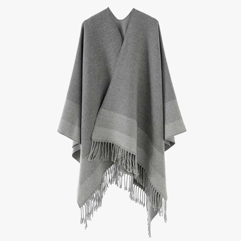 Soft & Breathable Winter Shoulder Wrap for Women Ladies Lightweight Multi Use Shawl with Fringe Trim
