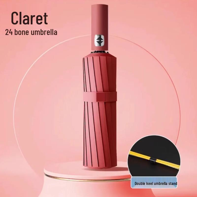 Guarda-chuva de Sol UV de Vinil - Guarda-sol de Dobra Automática para Todo o Tempo com Proteção Solar