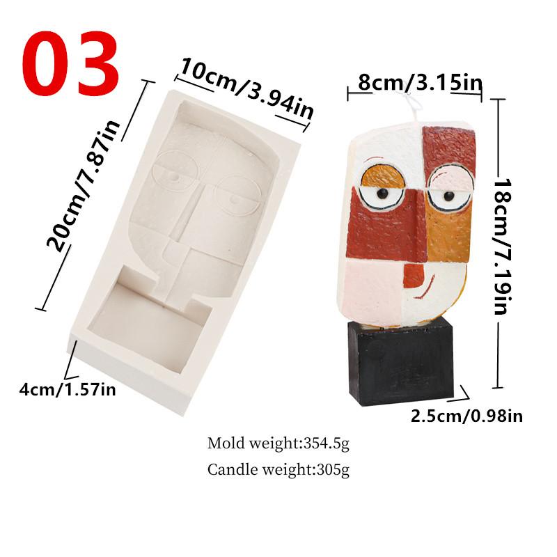 

Nordic Design 3D Abstract Art Human Face Silicone Candle Mold DIY Plaster Epoxy Resin Aromath Soap Molds Home Decor Craft Gifts