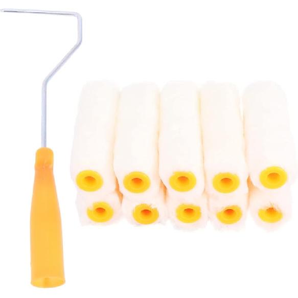 Angoily Sets Inch Small Paint Roller Cover Kit Paint Roller Brush for Wall Decorative Washable Reusable No Mess for Home Pcs Random
