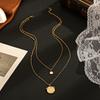 Fashion Double Layer Star Pendant Necklace 14K Gold Minimalist Design Versatile Women's Jewelry