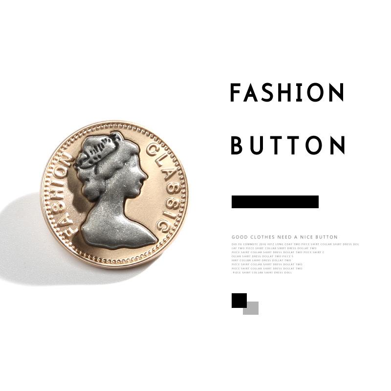 10Pcs Round Metal Buttons Men'S Suit Suit High-End Button Top Women'S Coat Windbreaker Cardigan Sweater High-End Buttons