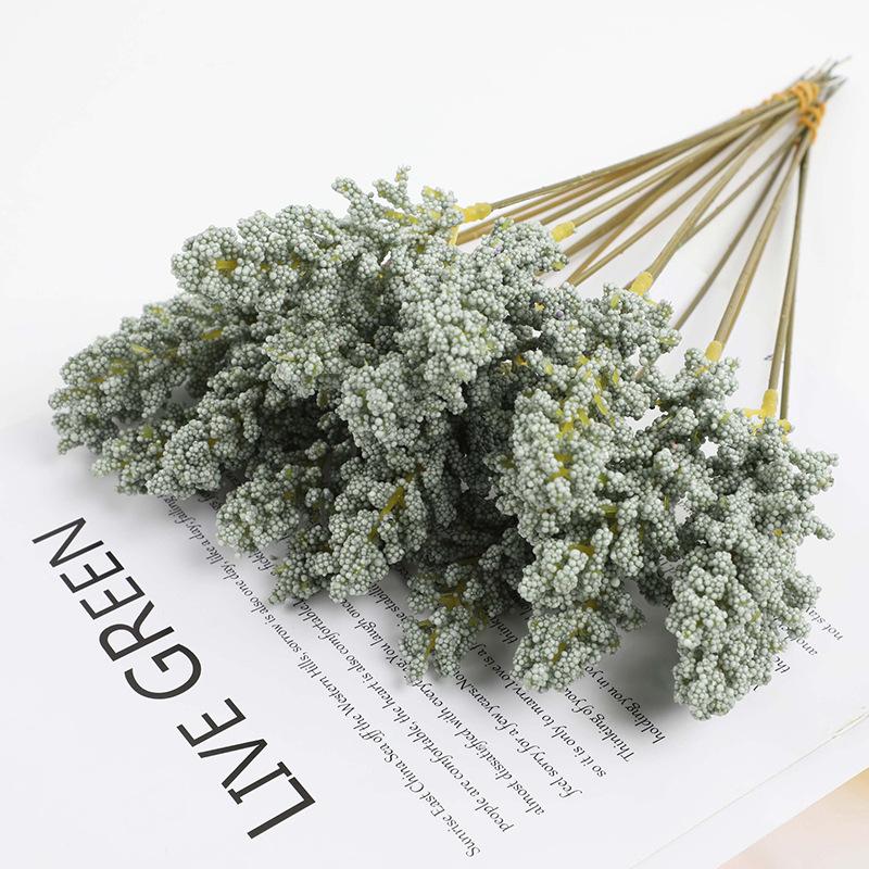 

Искусственный цветок из пенопласта Пшеничный сад Ветер Ложное зерно Домашнее украшение Фотография Букет искусственных цветов Украшение foam ear bunches светло-зеленый