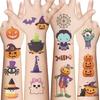 Set of 10 Temporary Stickers for Kids Halloween Themed Decals Costume Decoration Waterproof Body Art Accessories