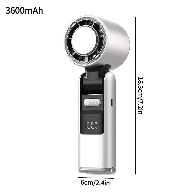 Mini Bladeless Handheld Fan USB Rechargeable Hand Fan Portable Personal Highspeed Fans Electric Eyelash Fan for Camping Outdoor