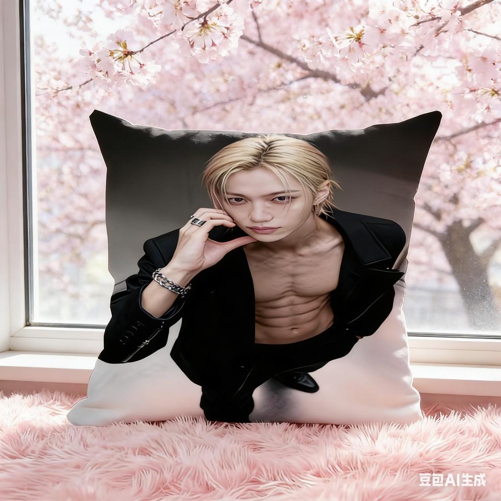 Double Sided Print Kpop Style Felix Pillow Cover Soft Cushion Case With Zipper Ideal Gift For Fans For Home Decor