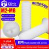 Viti a testa svasata in nylon - Bulloni in plastica a testa piatta a croce (M2.5, M3, M4, M5, M6, M8)