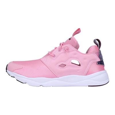 Furylite Tela Cuero Sintético Absorción de Impactos Duradero Transpirable Top Bajo Zapatillas Casuales Mujer Zapatilla Rosa BS9270