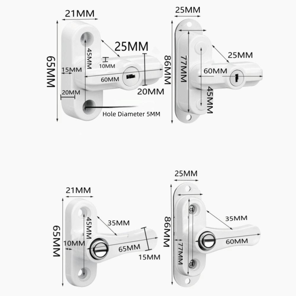 With Key Security Restrictor Lock Zinc Alloy Safety Locks Lock Buckle T-Lock  Home Security