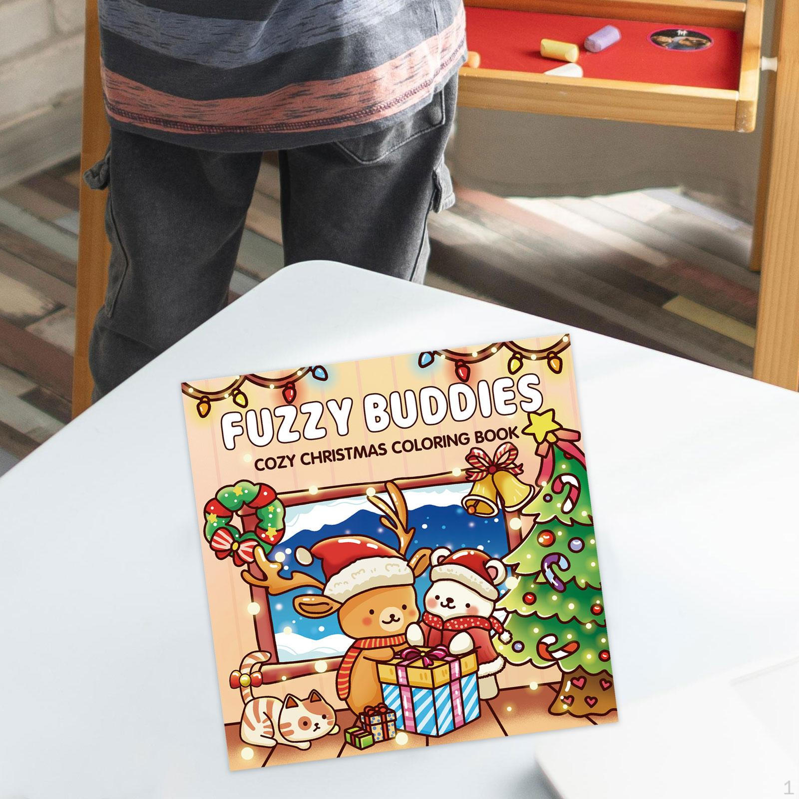 

Рождественская раскраска Акварельная живопись Развитие воображения для мальчиков девочек Мультфильм