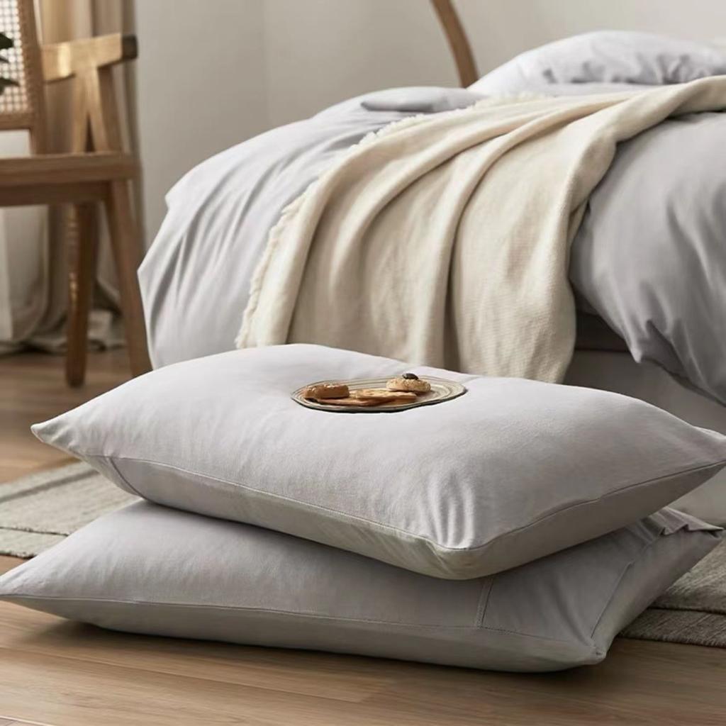 1 Pair Brushed Pillowcases, Warm Solid Color Pillowcases, Simple 48*74cm Japanese Pillowcases, Pillowcases Without Inserts
