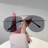 Vintage Pilot Sunglasses Men Fashion Oversized Double Bridge Shades Women New Trendy Brand Design Decorative Sun Glasses