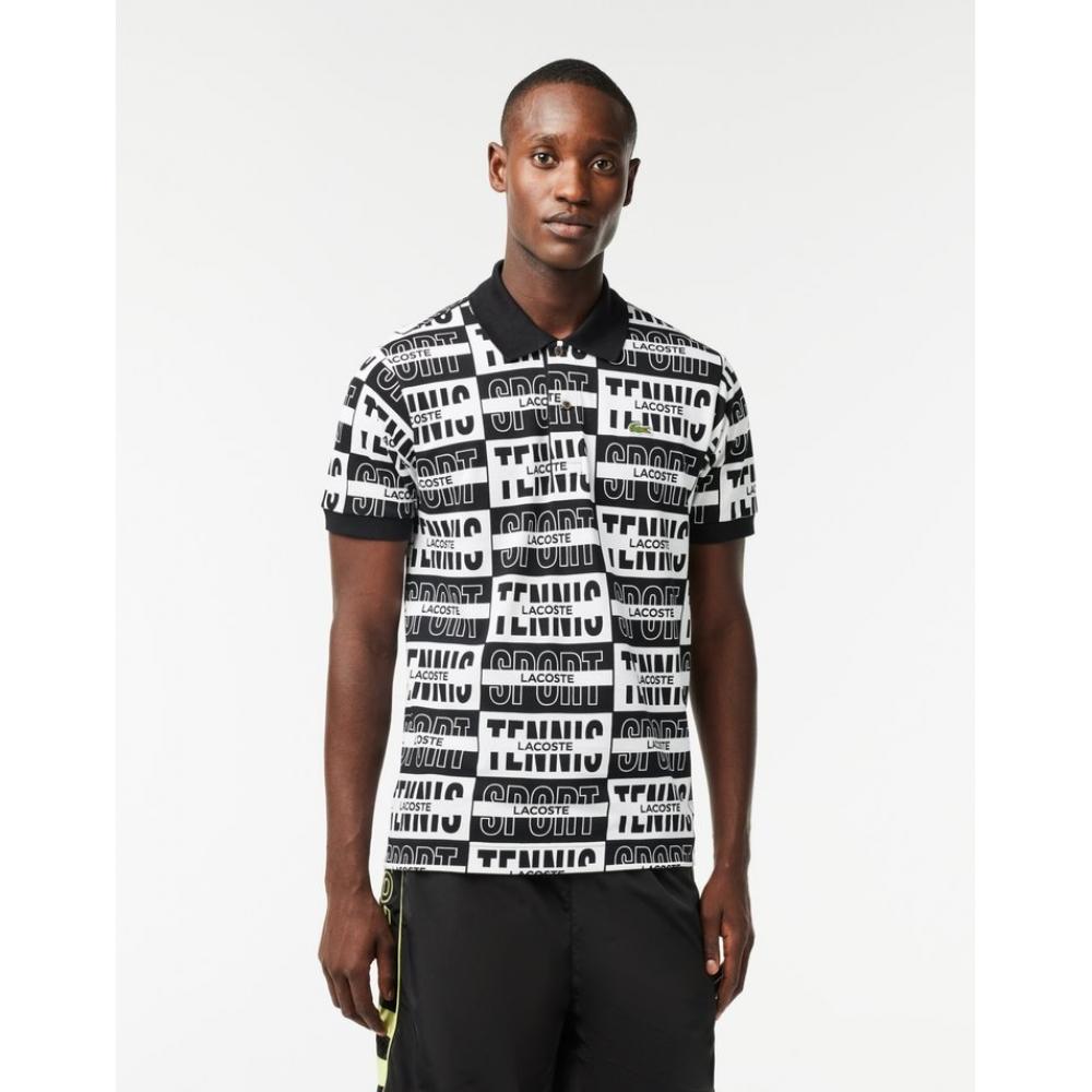 

LacoSte Men S Lettering All Over Print claSSic Fit Piketty Ph2057 53n 001 004