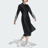 Adidas X Samuel Gui Yang Striped Colorblock Side Split Long Sleeve Dress Women Dress Black JF6666