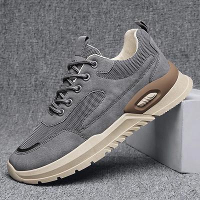 New Men's Sneakers Mesh Breathable Running Shoes Male Outdoor Casual Sports Shoes Fashion Suede Platform Men Shoes Tenis Hombres