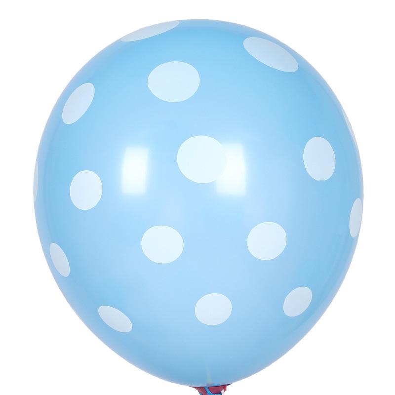 12 Inch Colorful Latex Balloon Birthday Camping Party Children'S Day Polka Dot Print Thickened Balloon