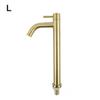 Brushed Gold Bathroom Basin Single Hole Cold Handle Shower Head Sink Faucet Bath