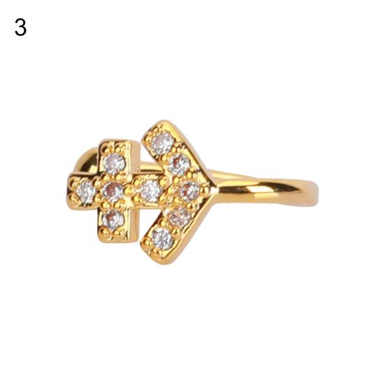 Nose Piercing Clip Eye Catching U Shape Copper Cubic Zirconia Multi Style Shiny Ear Cuffs Nose Stud for Daily Wear