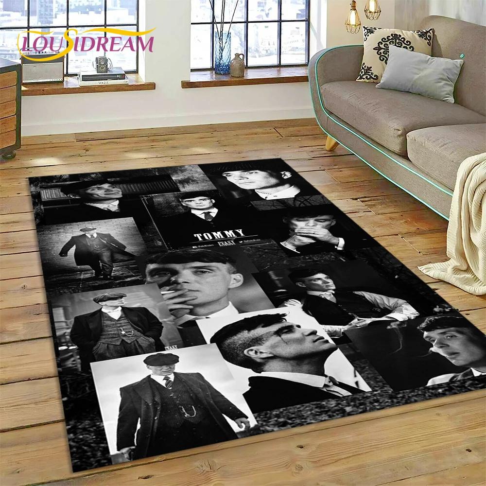 3D P-Peaky Blinders Tommy Shelby HD Carpet Rug for Bedroom Living Room Home Sofa Decoration,Children Game Large Decor Floor Mat