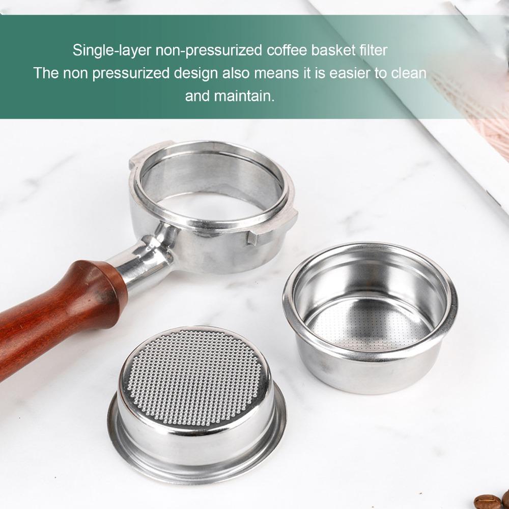 Non Pressurized Coffee Filter Basket 304 Stainless Steel Single Layer Filter Basket Coffee Shop