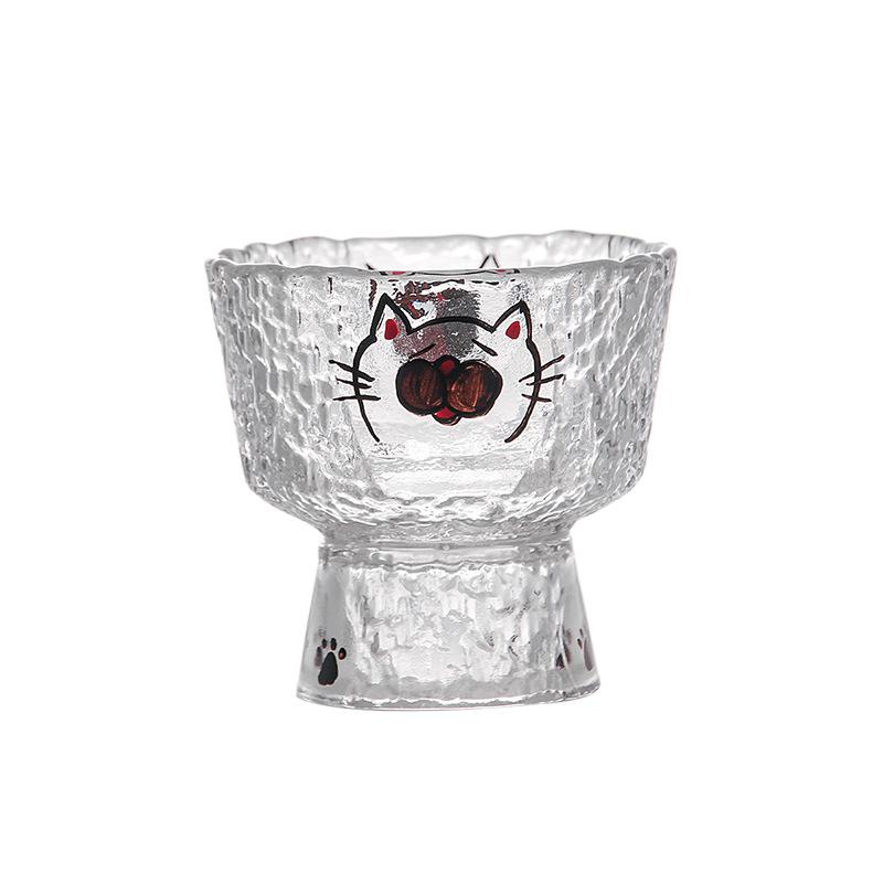 

Creative Cat Crystal Tea Cup Household High Feet Glass Cup For Coffee Beer Whisky 150ML 101-200ml