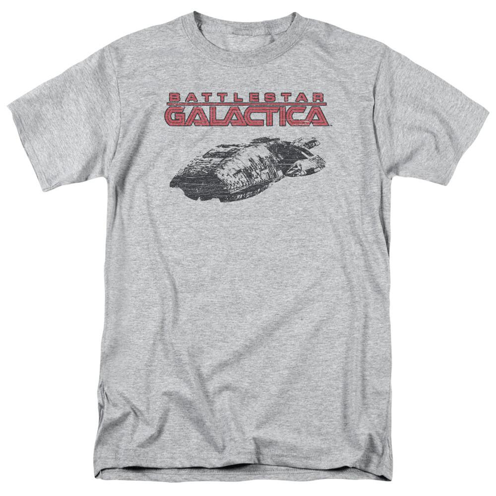 

26 Battlestar Galactica Ship Logo T Shirt Licensed Sci-Fi TV Show Tee Sport Grey Unisex T-Shirt XXXL
