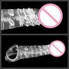Delay Ejaculation Elastic Crystal Penis Ring Male Reusable Condoms Testis Bondage Cock Extender Sleeve Sex Toys for Men