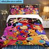 Buntes Digitales Zirkus 3-teiliges Bettwäsche-Set, Ideal für 1 Bettbezug und 2 Kissenbezüge, Perfekt als Geschenk für Fans, Ideal für Schlafzimmer, Wohnheim