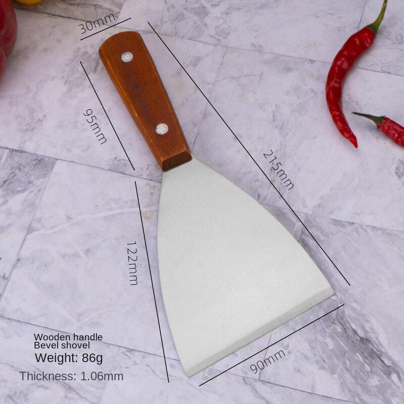 

Лопата из нержавеющей стали с деревянной ручкой, лопатка для приготовления пищи, лопатка для барбекю, инструмент для блинов, пиццы Medium