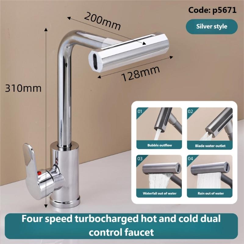 Spatter Proof Water Saving Kitchen Tap 360 Swivels Sink Basins Faucet Quick Installation Single Handle Sink Faucet