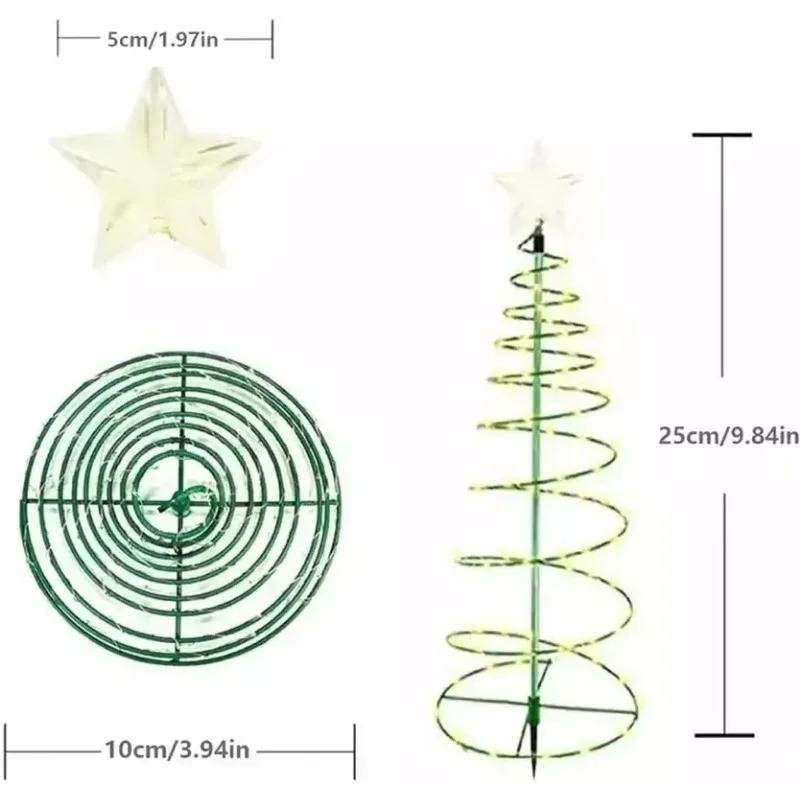 Christmas Lights Outdoor Waterproof Solar Led Christmas Tree Decoration String Lights New Year 2025 Ornament Garden Decoration