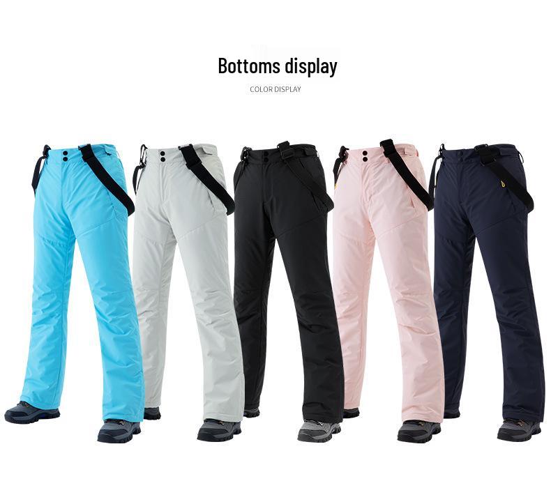 2024 Unisex Fleece-Lined Ski Suit: Thickened Cotton Jacket & Pants Set