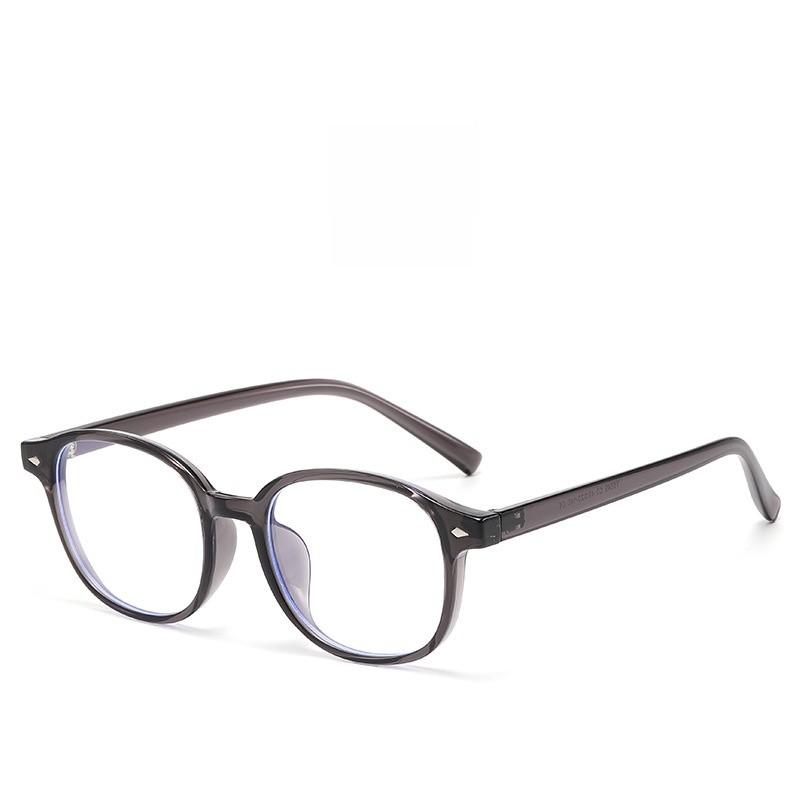 

Retro Oval Blue Light Blocking Glasses With Tr90 Frame For Fashionable Office Wear DarkGray
