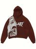 Y2K street hoodie casual sweater letter print jacket trend guard