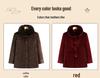 Plus Velvet Thickened Woolen Coat with Fur Collar for Middle-Aged and Elderly - Grandma Style