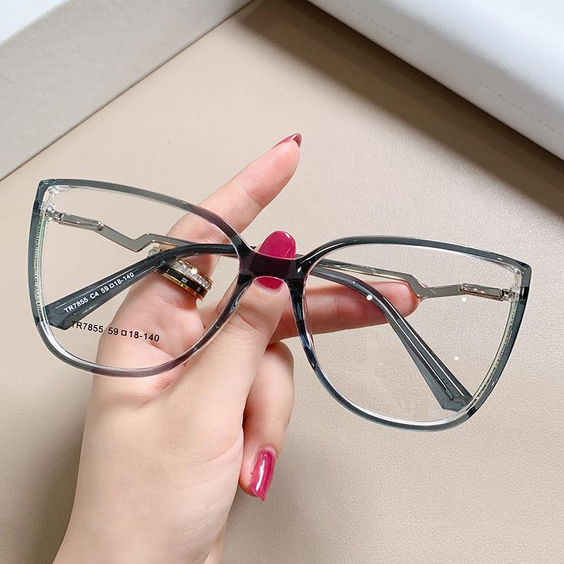 New Fashion Cat Eye Eyeglasses For Women Myopia Anti Blue Light Optical Glasses Minus 2 3 Distance