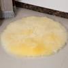 European Imitation Wool Bedside Living Room Carpet Round Diameter 90 Yellow