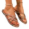 Fashion Bohemia Style Flat Sandals Women 2025 Summer Ethnic Outdoor Slippers Woman Plus Size 43 Retro Gladiator Shoes Slides