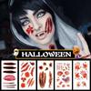 Skin Decoration Face Body Art Temporary Tattoos Horror Scar Halloween Tattoo Stickers Fake Tattoo