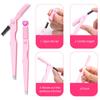 3 In 1 Eyebrow Clip Eyebrow Trimmering with Brush Multifunctional Stainless Steel Colorful Eyelash Tweezers Beauty Makeup Tools