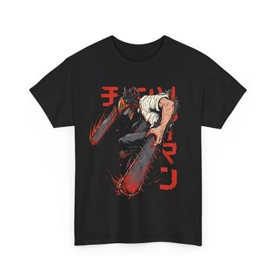 T-shirt bawełniany Chainsaw Man Slash dla mężczyzn i kobiet, styl anime, modny, wygodny, casualowy, z krótkim rękawem, unisex